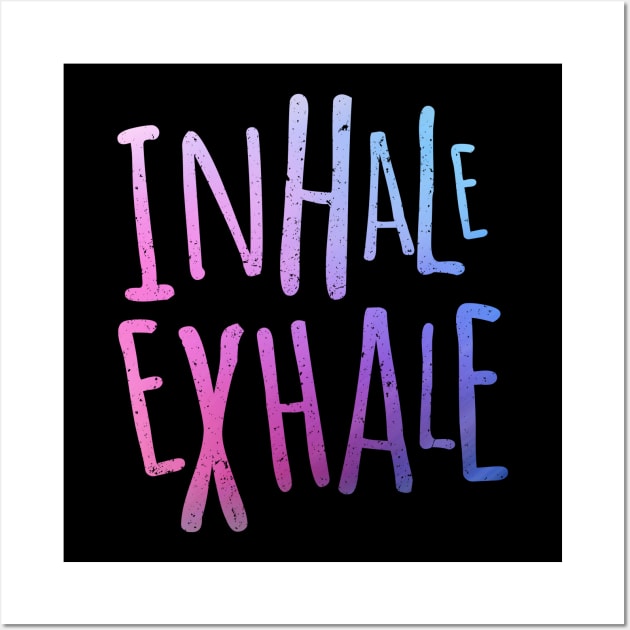 'Inhale Exhale Yoga Meditating Peace' Yoga Gift Wall Art by ourwackyhome